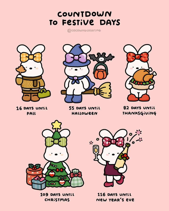 A festive countdown coloring freebie