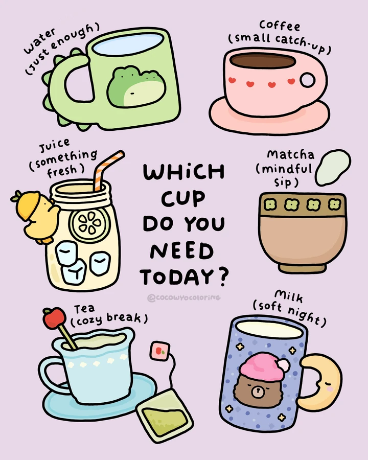 A cozy drink personality coloring freebie